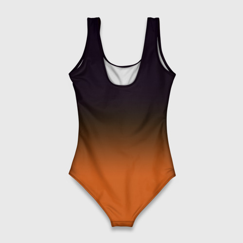 Женский купальник 3D Градиент от чёрного к оранжевому , цвет 3D печать - фото 2