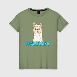 Llawkward – Женская футболка хлопок с принтом купить со скидкой в -20%