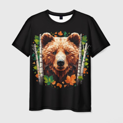 Медвежья полигональная голова – Мужская футболка 3D с принтом купить со скидкой в -26%
