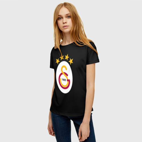 Женская футболка 3D с принтом Galatasaray logo fc, фото на моделе #1