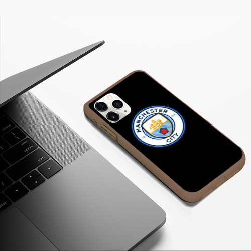 Чехол для iPhone 11 Pro Max матовый Манчестер Сити fc, цвет коричневый - фото 5