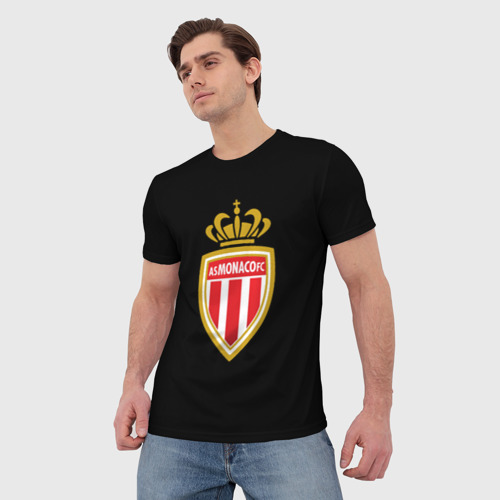 Мужская футболка 3D Monaco fc, цвет 3D печать - фото 3