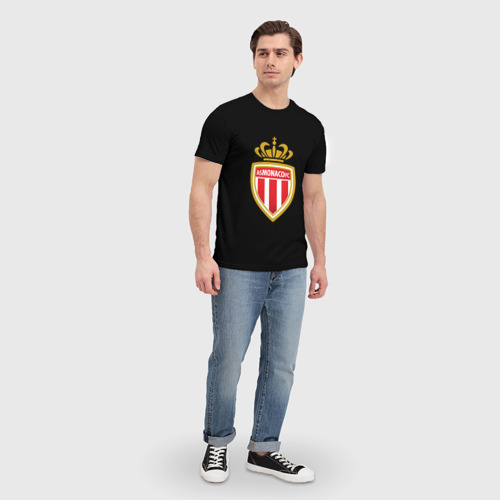 Мужская футболка 3D Monaco fc, цвет 3D печать - фото 5