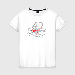 Женская футболка хлопок Города Беларуси