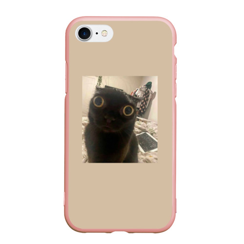 Чехол для iPhone 7/8 матовый с принтом Котик из мема, вид спереди #2