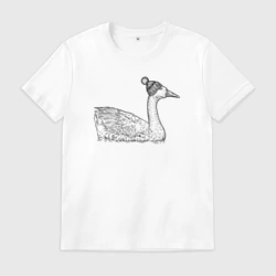 Мужская футболка хлопок Утка в шапке