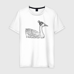 Утка в шапке – Мужская футболка хлопок с принтом купить со скидкой в -20%