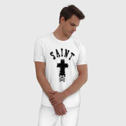 Мужская пижама хлопок Крест с черепом  - фото 2