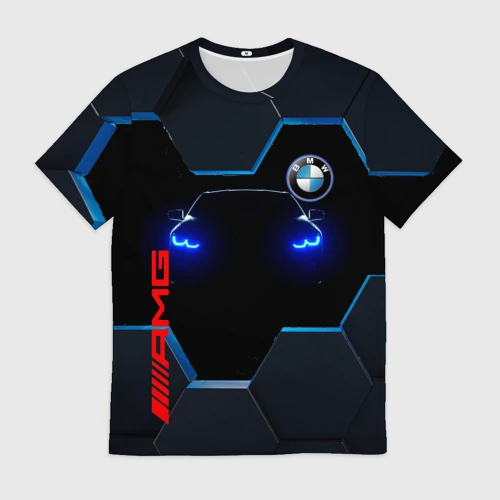 Мужская футболка 3D Тень BMW