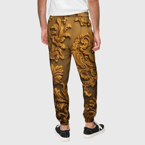 Мужские брюки 3D Темная лепнина золото, цвет 3D печать - фото 5