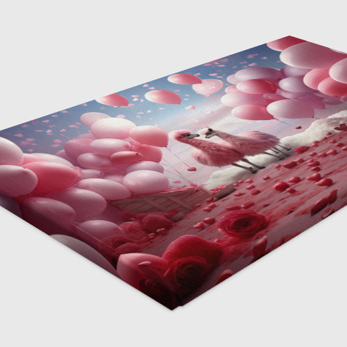 Холст прямоугольный Розовые влюбленные ламы, цвет 3D печать - фото 4