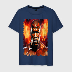 Мужская футболка хлопок Майк Тайсон огненный боксер