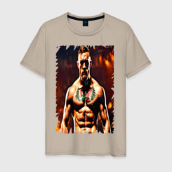 Конор Макгрегор боец в тени – Мужская футболка хлопок с принтом купить со скидкой в -20%
