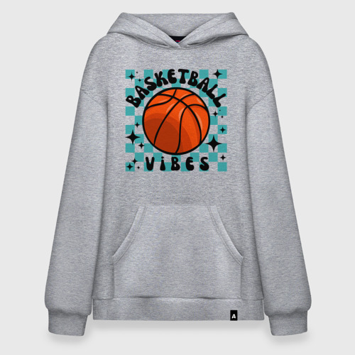 Худи SuperOversize хлопок Basketball vibes, цвет меланж