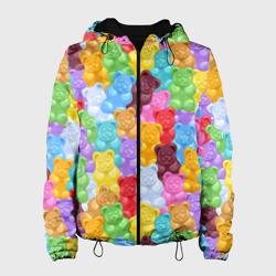 Женская куртка 3D Разноцветные мишки