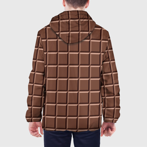 Мужская куртка 3D с принтом Шоколадка, вид сзади #2