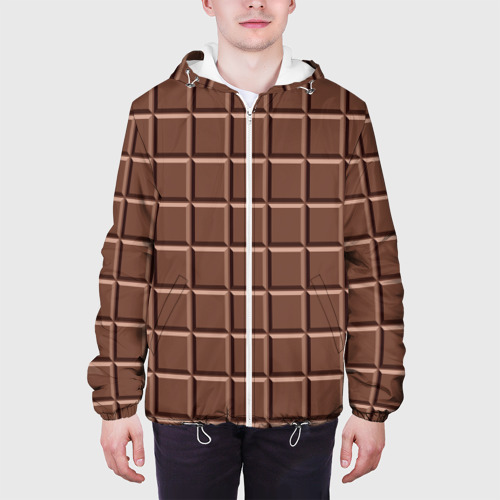 Мужская куртка 3D с принтом Шоколадка, вид сбоку #3