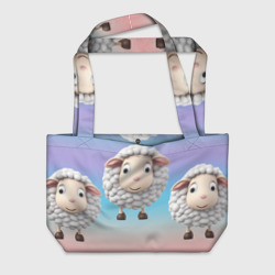 Пляжная сумка 3D Три овечки