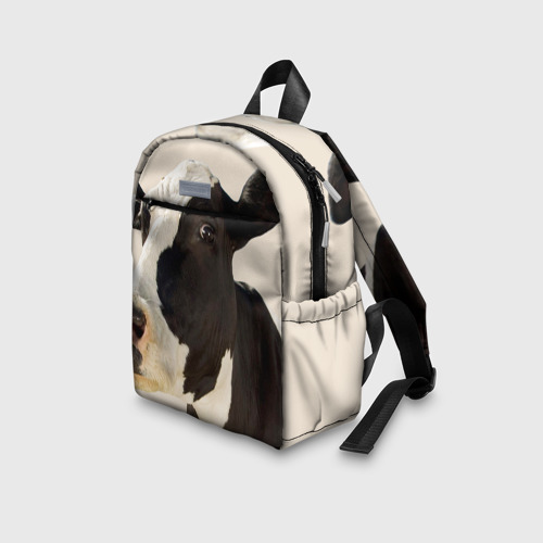 Детский рюкзак 3D с принтом Настоящая корова, вид сбоку #3