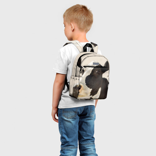 Детский рюкзак 3D с принтом Настоящая корова, фото на моделе #1