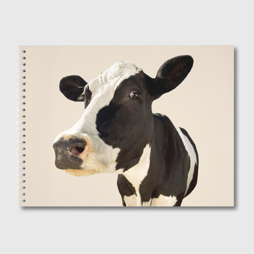 Альбом для рисования с принтом Настоящая корова, вид спереди №1