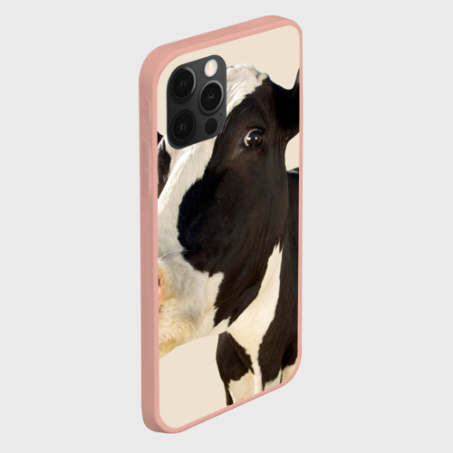 Чехол для iPhone 12 Pro Max с принтом Настоящая корова, вид сбоку #3