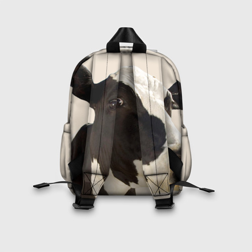 Детский рюкзак 3D с принтом Настоящая корова, вид сзади #2
