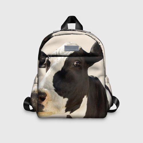Детский рюкзак 3D с принтом Настоящая корова, вид спереди #2