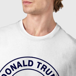 Футболка с принтом Trump for America для женщины, вид на модели спереди №4. Цвет основы: белый