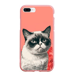 Чехол для iPhone 7Plus/8 Plus матовый Недовольный кот в день Святого Валентина 