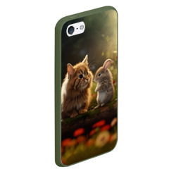 Чехол для iPhone 5/5S матовый Котик грызун - фото 2