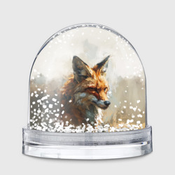 Игрушка Снежный шар Сосредоточенный лис 