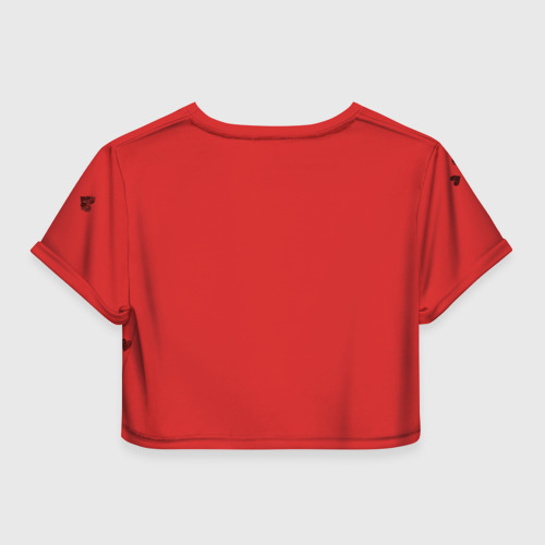 Женская футболка Crop-top 3D Недовольный кот антивалентин, цвет 3D печать - фото 2