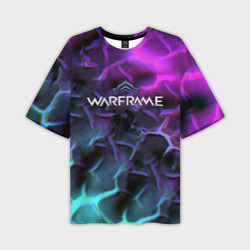 Мужская футболка oversize 3D Warframe flame texture