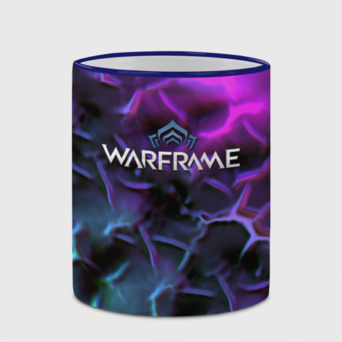 Кружка с полной запечаткой Warframe flame texture, цвет Кант синий - фото 4