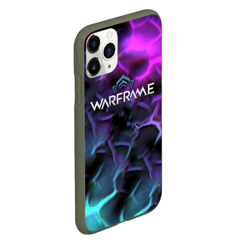 Чехол для iPhone 11 Pro матовый с принтом Warframe flame texture, вид сбоку #3