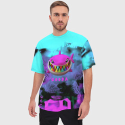 Мужская футболка oversize 3D 6ix9ine neon - фото 2