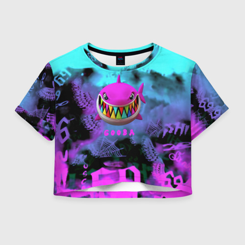 Женская футболка Crop-top 3D 6ix9ine neon, цвет 3D печать
