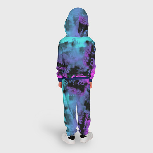 Детский костюм с толстовкой 3D 6ix9ine neon, цвет синий - фото 4