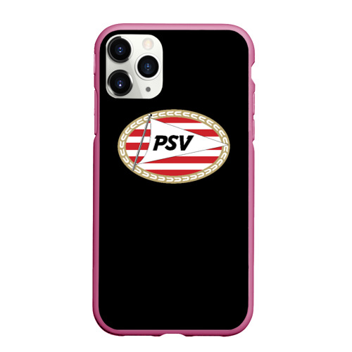 Чехол для iPhone 11 Pro Max матовый PSV fc club, цвет малиновый