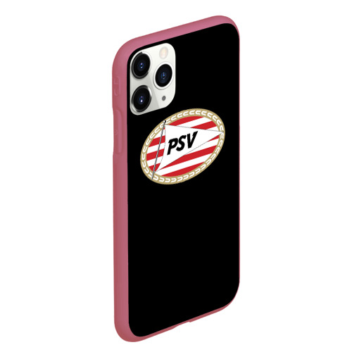 Чехол для iPhone 11 Pro Max матовый PSV fc club, цвет малиновый - фото 3