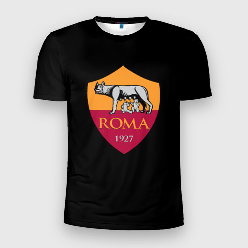 Мужская футболка 3D Slim Roma fc club sport, цвет 3D печать