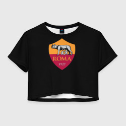 Женская футболка Crop-top 3D Roma fc club sport