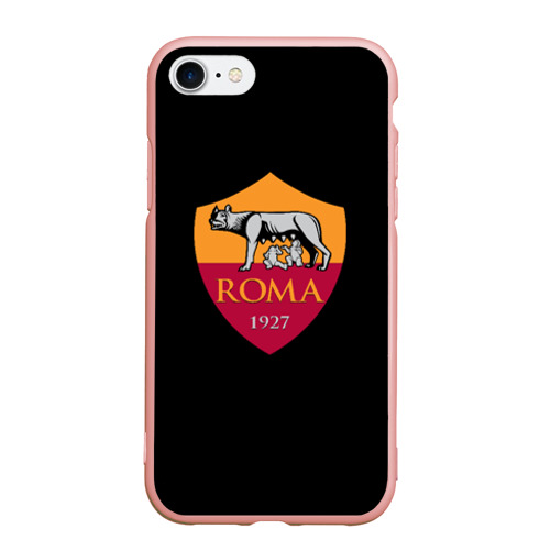 Чехол для iPhone 7/8 матовый с принтом Roma fc club sport, вид спереди #2