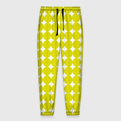 Мужские брюки 3D Ретро темно желтые круги