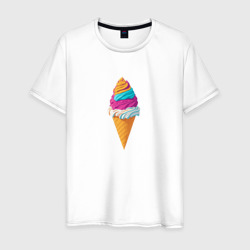 Мужская футболка хлопок Фруктовое мороженое в рожке