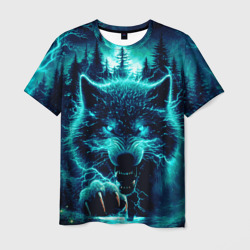 Грозовой  волк - волчья стая – Мужская футболка 3D с принтом купить со скидкой в -26%