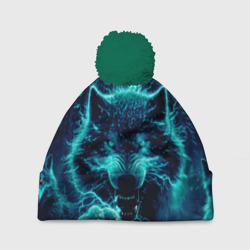 Грозовой  волк - волчья стая – Шапка 3D c помпоном с принтом купить