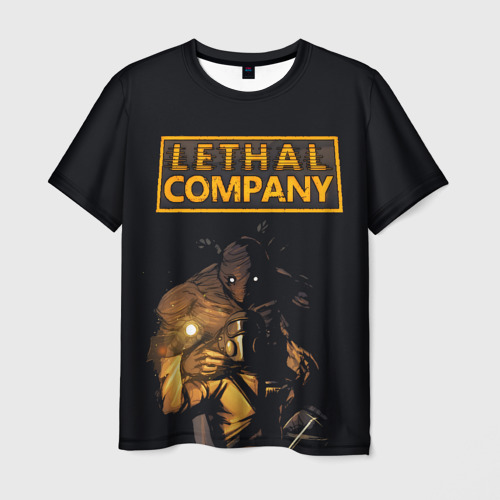 Мужская футболка с принтом Lethal company, вид спереди №1