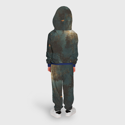 Детский костюм с толстовкой с принтом Карпы в пруду, вид сзади #2
